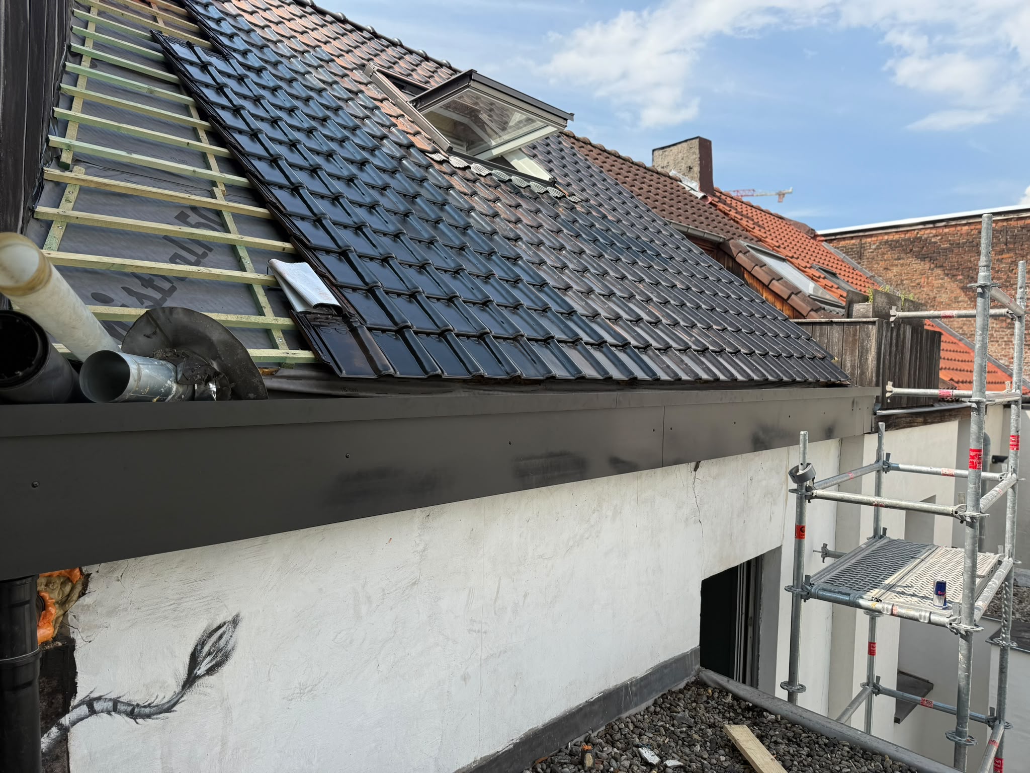 Hellende daken werken